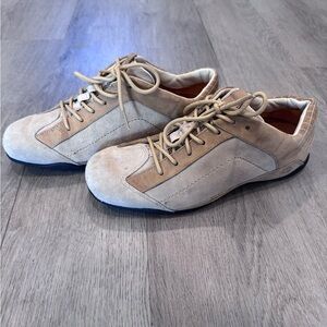 Timberland Men's Two Tone Suede Sneakers Golf Shoes Tan Leather Size 8.5